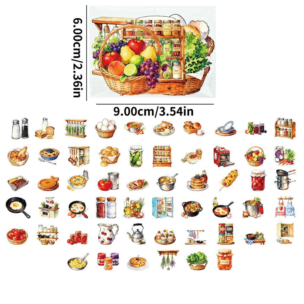 Kitchen Appliances Vintage - 56 шт. ретро-наклеек для кухни из