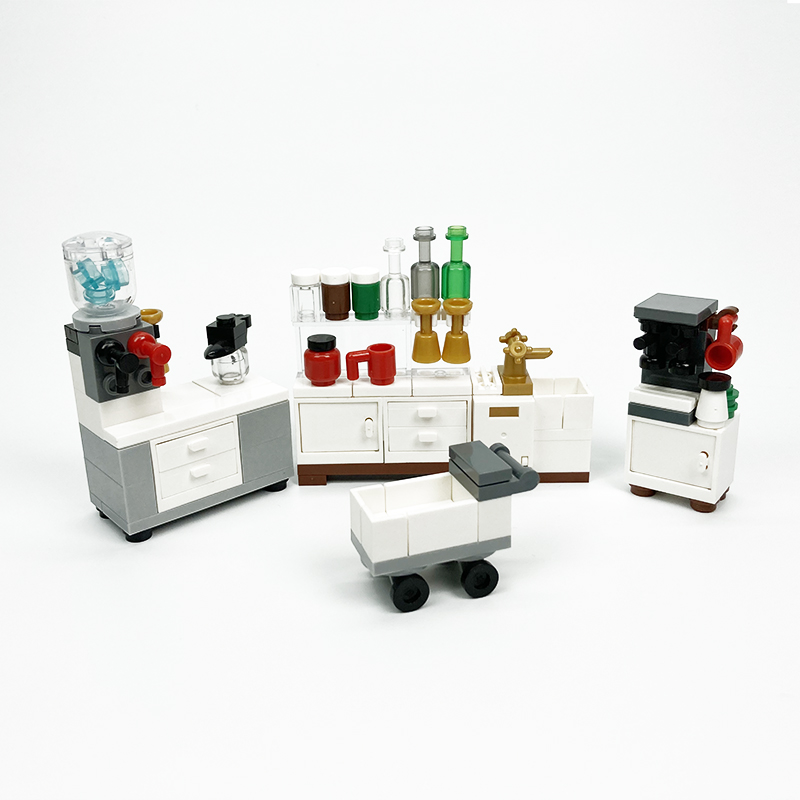 Kitchen Appliances Cabinet - MOC block креативные игрушки, Кухонная техника,