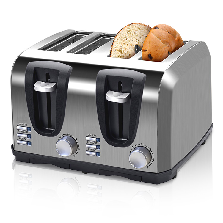 Toaster 4 Slice - Ретро-тостер для завтрака с широкими слотами,