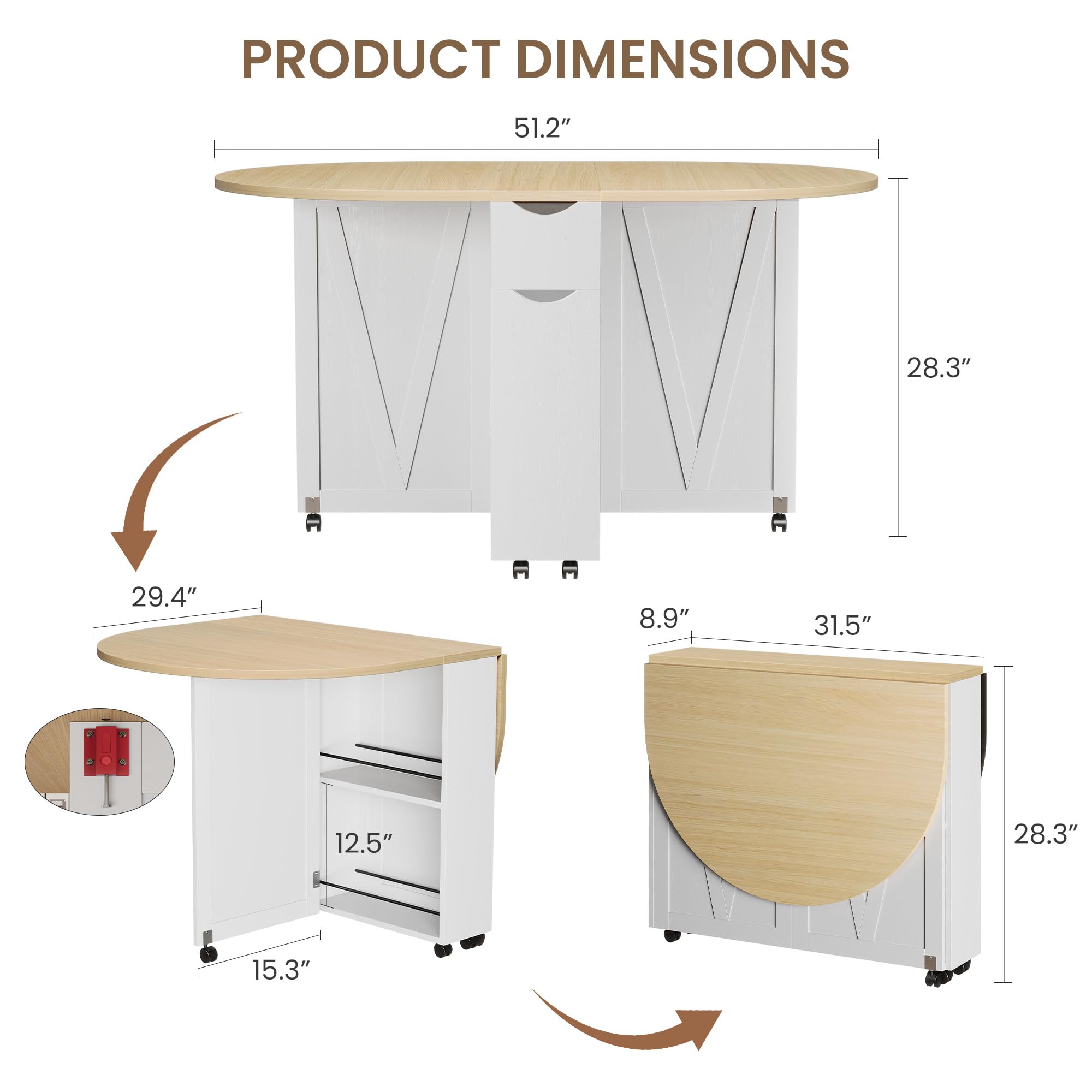 Складной обеденный стол 3-в-1  – обзор и цена Kitchen Appliances Table